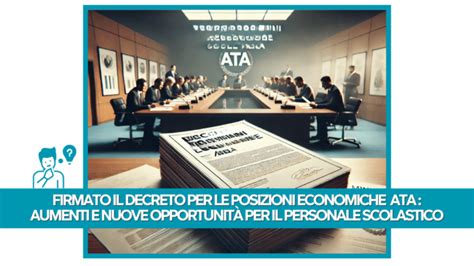 Decreto Posizioni Economiche Ata Aumenti Di Stipendio