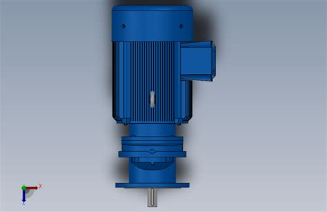 Rxf87法兰轴伸式安装斜齿轮减速机rx87 Y15 4p 160l M1 0° Φ300solidworks 2018模型图纸下载 懒石网