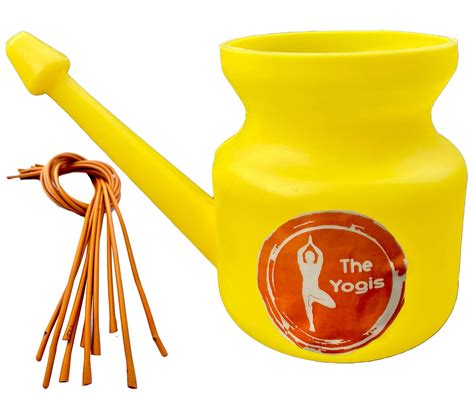 The Yogis™ Plastic Jal Neti Pot For Nasal Wash Size 500 Ml [[ Free 1 Rubber Neti