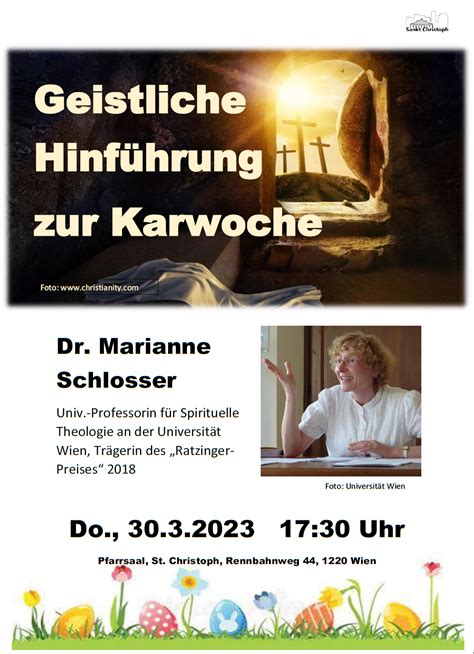 Vortrag Univ Prof Dr Marianne Schlosser Pfarre St Christoph Am