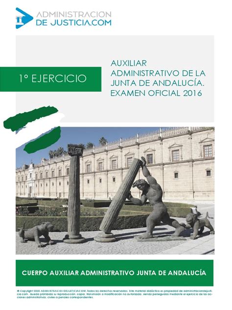 Examen Oficial 2016 Auxiliar Junta De Andalucia Pdf Privacidad De