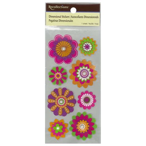 Find The Dimensional Flower Stickers By Recollections™ At Michaels