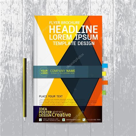 Brochure Flyers Poster Design Layout Template In A Size With Stock