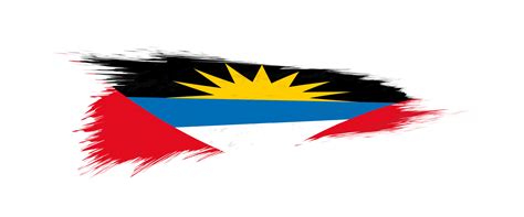 Flag of Antigua and Barbuda in grunge brush stroke. 22225092 Vector Art ...