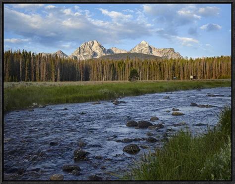 Sawtooth Range And Stanley Lake Creek Idaho By Tim Fitzharris 17x13