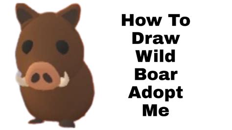 How To Draw Wild Boar From Roblox Adopt Me Step By Step Youtube