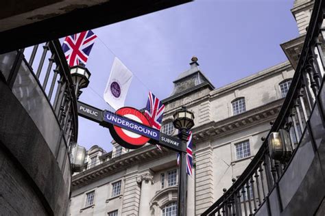 Bunting Above The Tube Station Stock Photo Image Of 2022 Jack 248063546