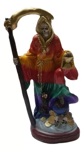 Figura Santa Muerte Dominadora 7 Potencias Guadaña En Resina Envío gratis