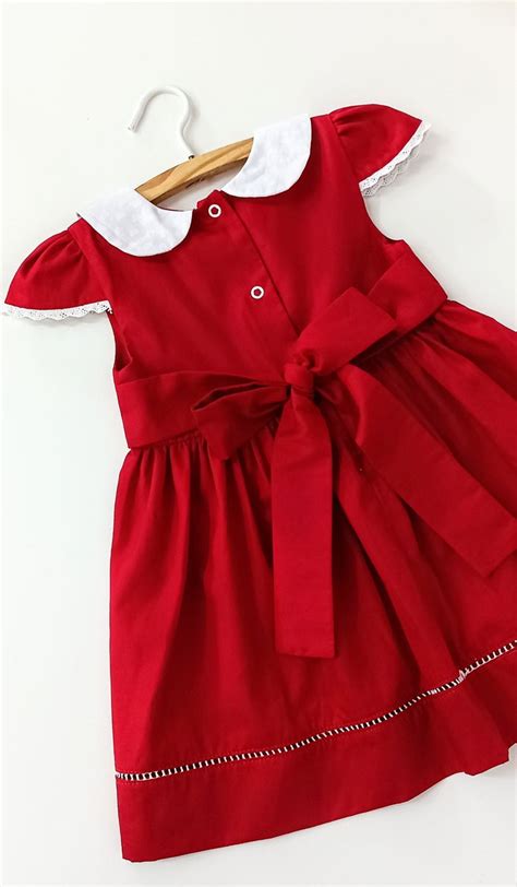 Vestido Natal Infantil Vermelho E Branco Elo