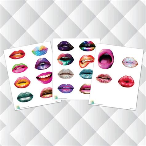 20pcs Funny Lip Mouth Diy Photo Props Booth On A Stick For Women Girls