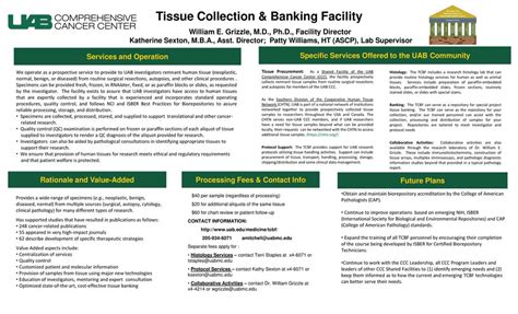 Tissue Collection & Banking Facility - ppt download