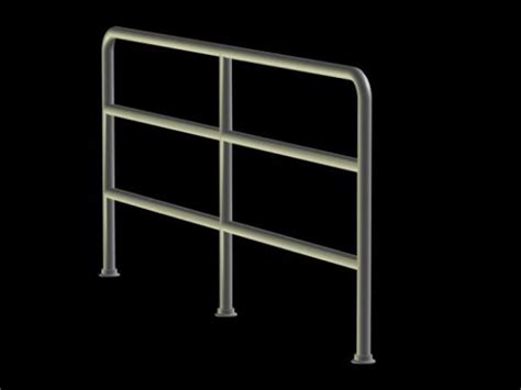 Industrial Handrail Construction D Model Ds Obj Free Dmodels