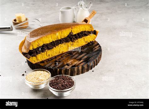 Martabak Manis Or Terang Bulan Is Indonesian Sweet Pancake With Yellow