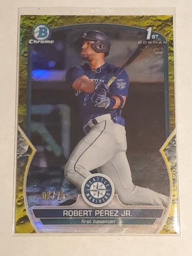 Bowman Chrome Robert Perez Jr Yellow Lunar Crater Refractor St