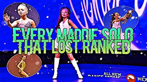 Every Maddie Solo That Lost Ranked Dance Moms Youtube