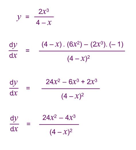 Simple Example Of Quotient Rule