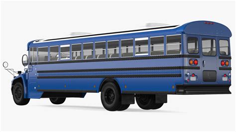 Blue Bird Commercial Bus 3d Model 159 3ds Blend C4d Fbx Max Ma