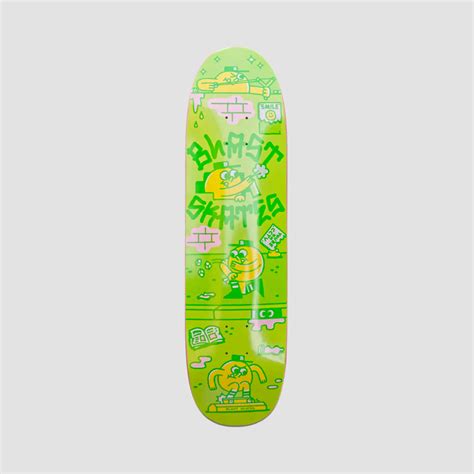 Blast Skates Wild In The Streets Shaped Deck Fluorescent Print 85