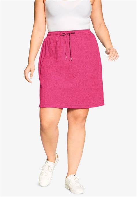 Sport Knit Skort Plus Size Skirts Woman Within