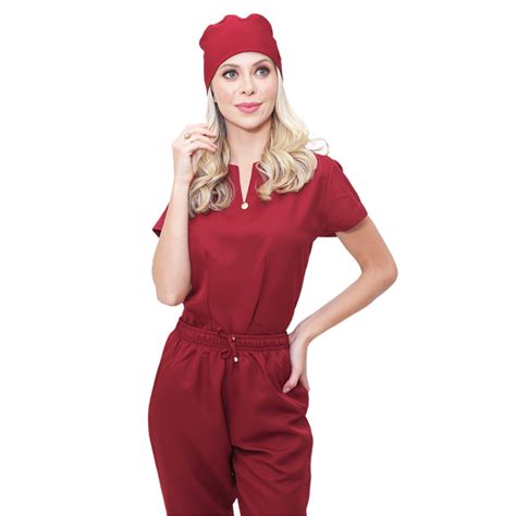 Scrub Feminino Queen Marsala Fa Ko Jalecos