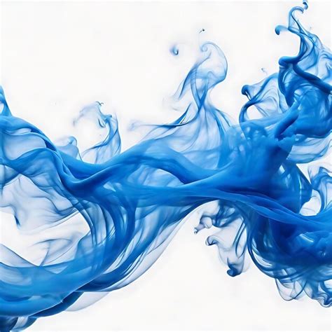 Premium Ai Image Blue Smoke Abstract On White Background