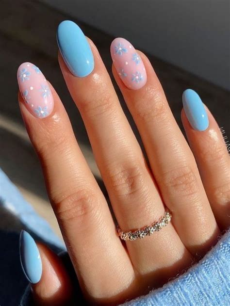 Light Blue Baby Blue Nails 75 Prettiest Looks To Try Blue Nails