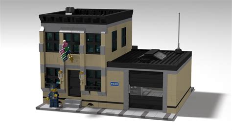 Lego Moc Modular Police Station By Rexss12 Rebrickable Build With Lego