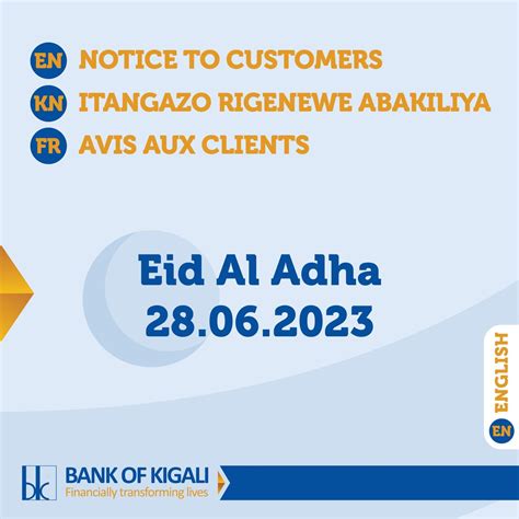 Bank Of Kigali Bk On Twitter Notice To Customers Itangazo