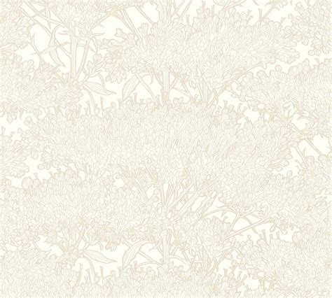 Non Woven Wallpaper Floral Cream Taupe Gloss 36972 7