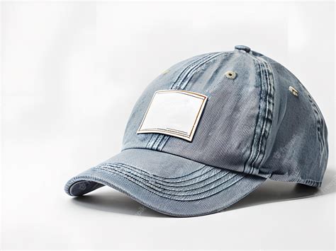 Premium AI Image | Denim cap in isolated background with photo product ...