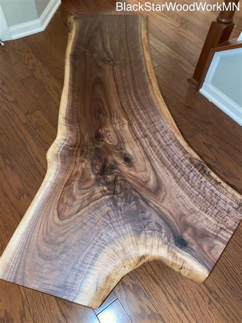 Handmade Live Edge Black Walnut Coffee Table Walnut Slab Coffee Table