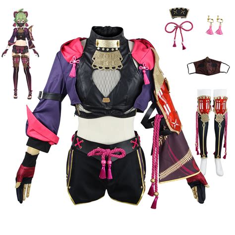 Game Genshin Impact Kuki Shinobu Cosplay Costume Kuki Shinobu Uniform