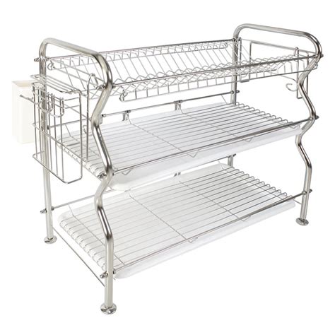 3 Tier Dish Draining Rack Stainless Steel