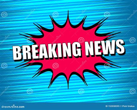 Comic Breaking News Concept Stock Vector Illustration Of Artwork