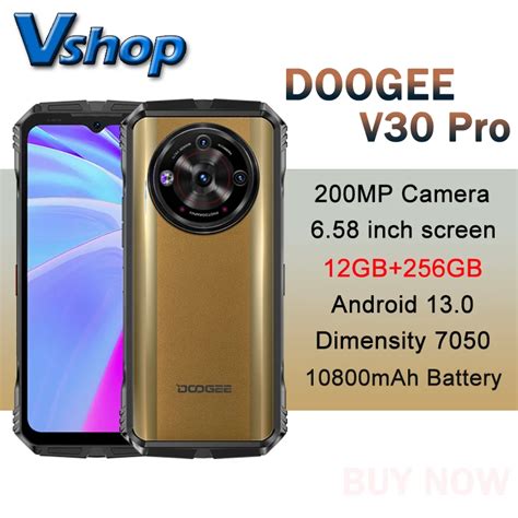 DOOGEE Tel Fono Inteligente V30 Pro M Vil Resistente Con 12GB 512GB C