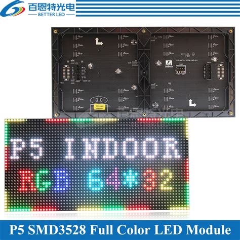 P5 Indoor Led Screen Panel Module 320 160mm 64 32pixels 1 16 Scan Smd3528 Rgb 3in1