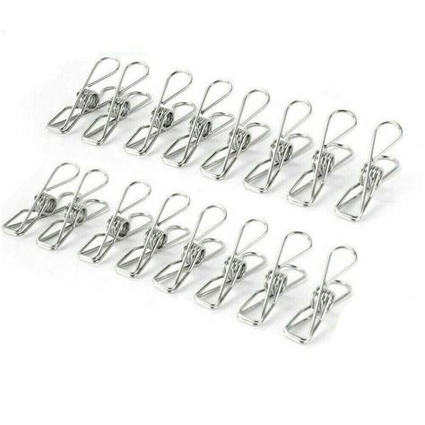 Ozoffer X Stainless Steel Clothes Pegs Hanging Clips Pins Laundry