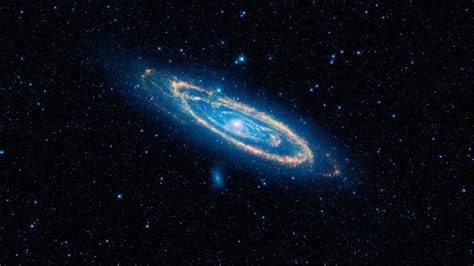 Milky Way Collision Andromeda From Space