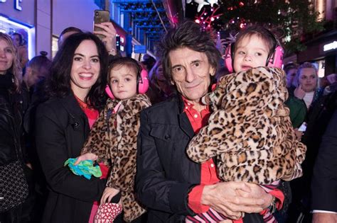 Ronnie Wood Takes His Twin Daughters 3 To See Christmas Lights