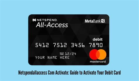 Netspendallaccess Activate Guide To Activate Your Debit Card