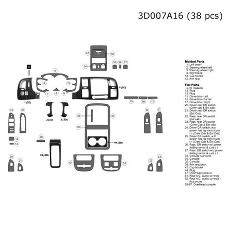 B I D A Rba Combo Raw Brushed Aluminum Extra Large Dash Kit