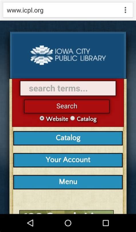 IOWA City Public Library Screenshot Figure 3: IOWA City Public Library ...