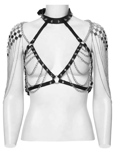 Leather Body Harness Collection Edgy Fashion Accessories