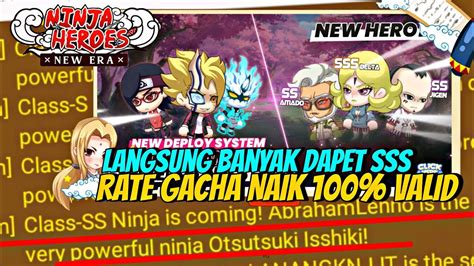 Rate Gacha Naik UPDATE Rate GACHA Rilis 3 Hero Terbaru Langsung Tes