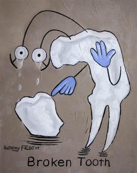 Broken Tooth Dental Art Collectable Teeth Dentist Anthony Falbo