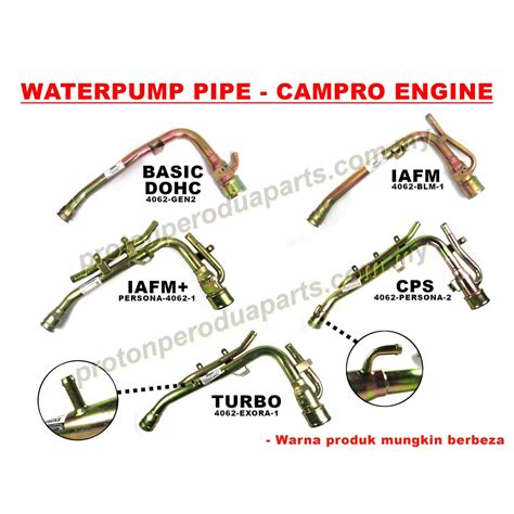 Water Pump Pipe Paip Air Oring Seal Proton Waja Campro Gen 2