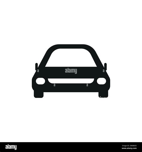 Car Vector Icon Isolated Simple View Front Logo Illustration Sign