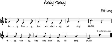 Andy Pandy - Beth's Notes