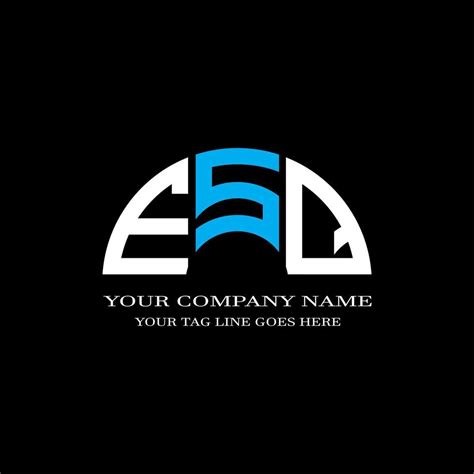 Esq Letter Logo Creative Design With Vector Graphic 7886461 Vector Art