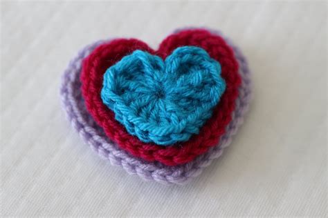 Easy Crochet Hearts 3 Sizes Sewrella